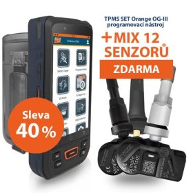 Akční TPMS SET Orange 1ks OG-III programovací nástroj + 12ks mix senzorů Orange